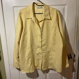 Cato Yellow Long-Sleeve Snap Front Soft and Cozy Shirt
